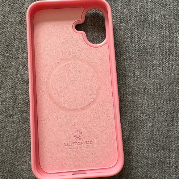 Cherry Pattern Pink Phone Case with Ring Holder - Picture 2 of 3